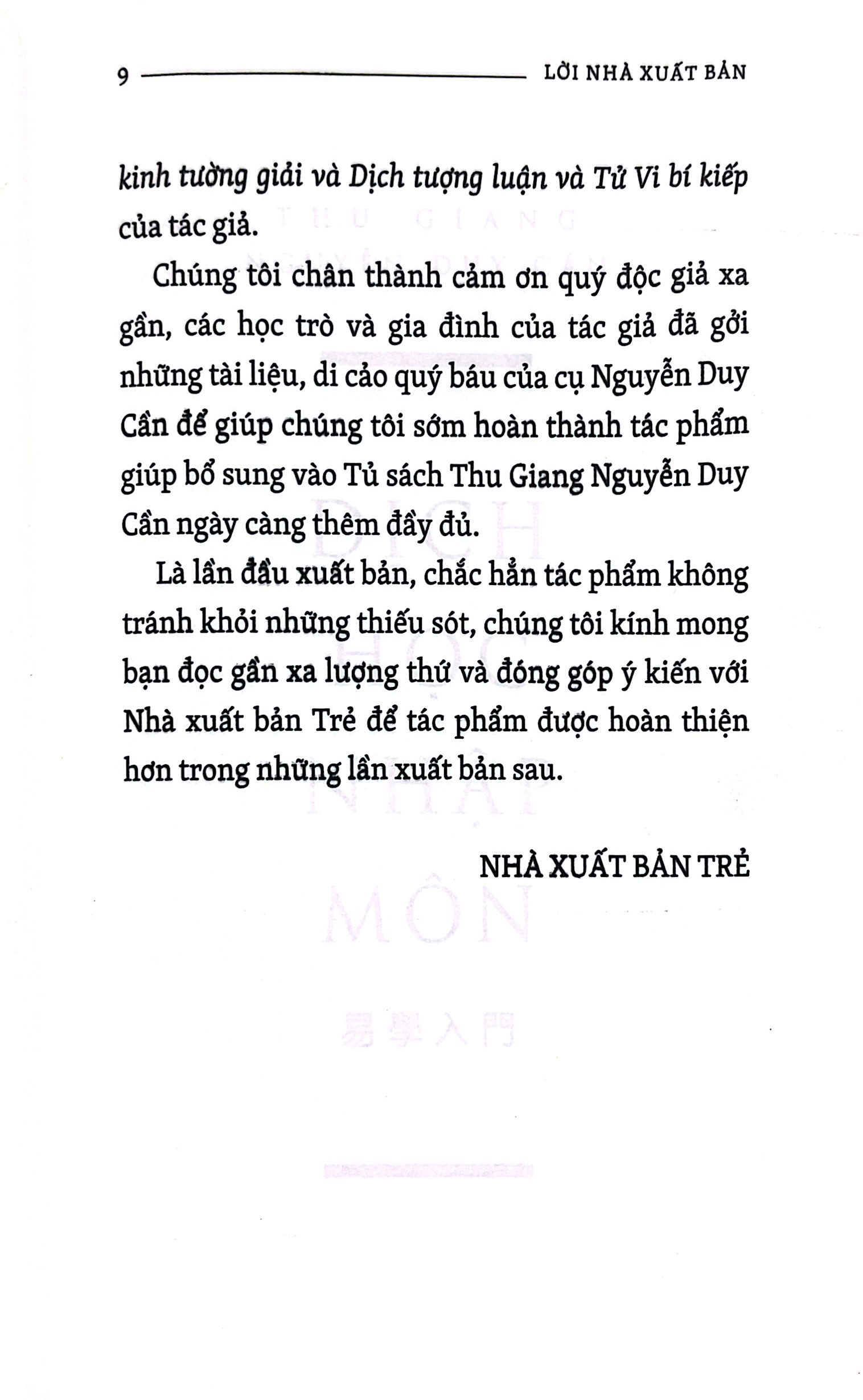 dịch học nhập môn