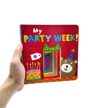 die-cut book - my party week
