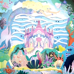 die-cut book - the little mermaid