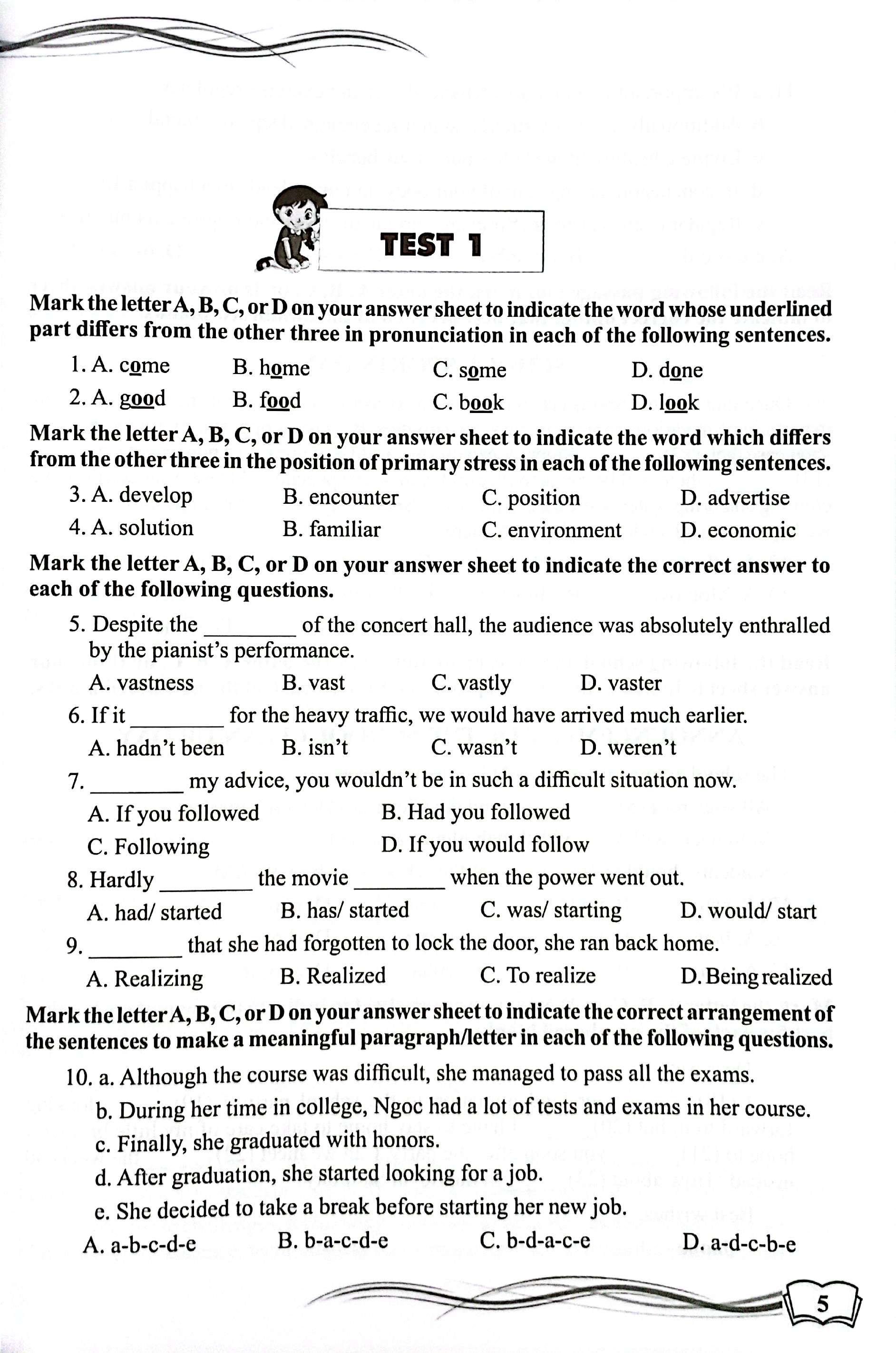 điểm cao và chinh phục tiếng anh 12 luyện thi tn thpt