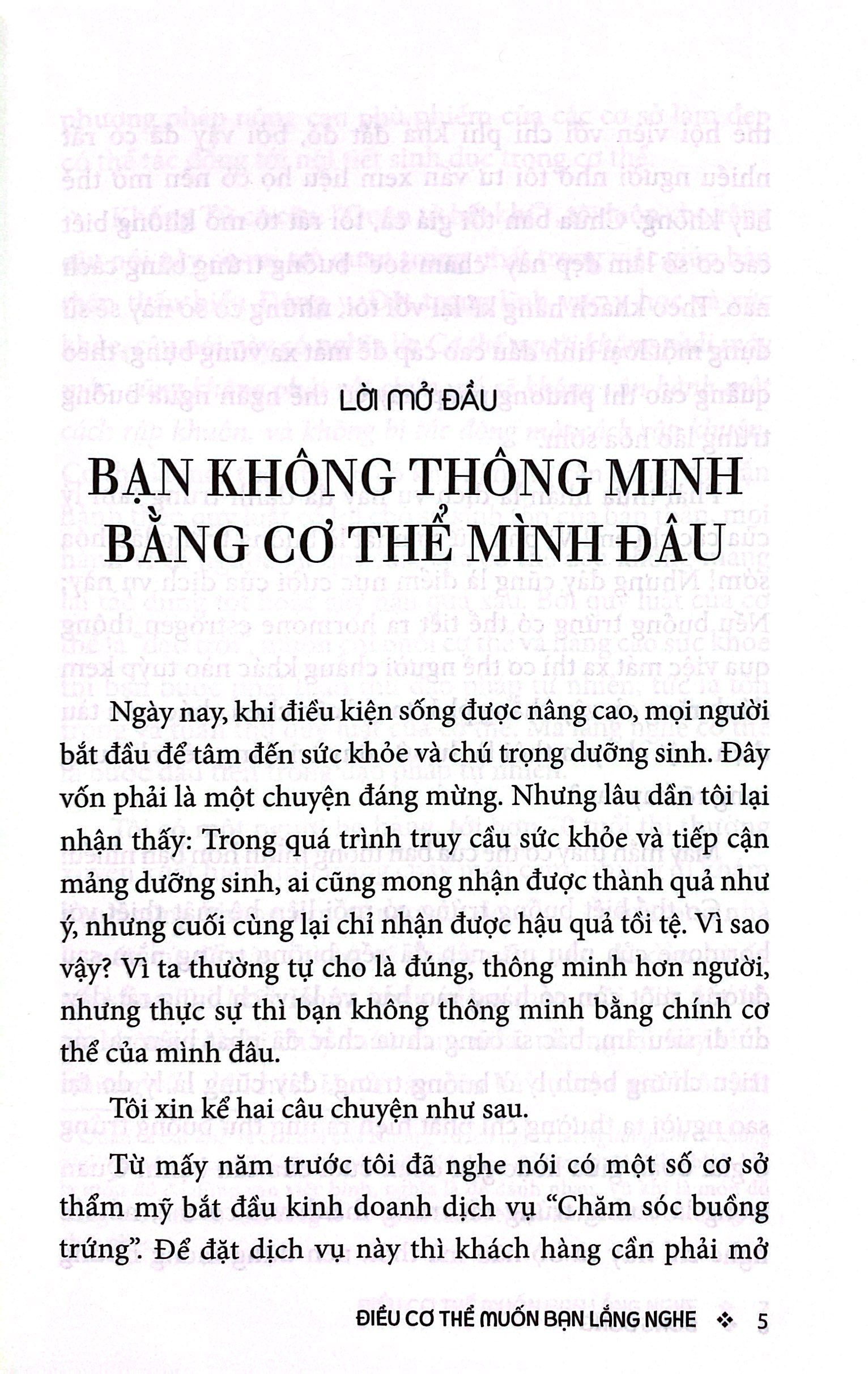 điều cơ thể muốn bạn lắng nghe