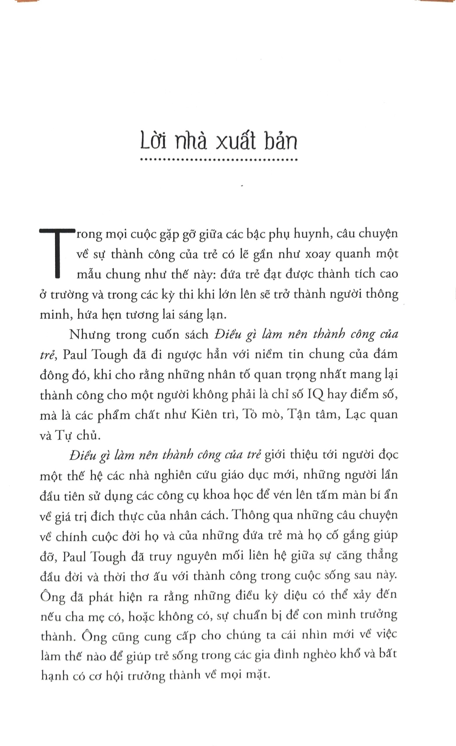 điều gì làm nên thành công của trẻ