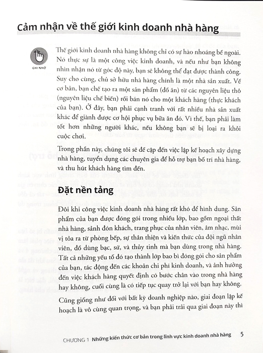 điều hành nhà hàng for dummies