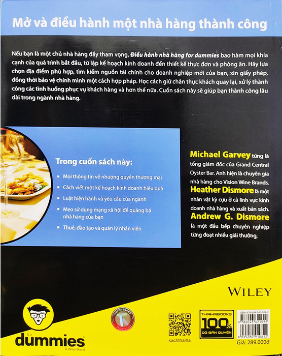 điều hành nhà hàng for dummies