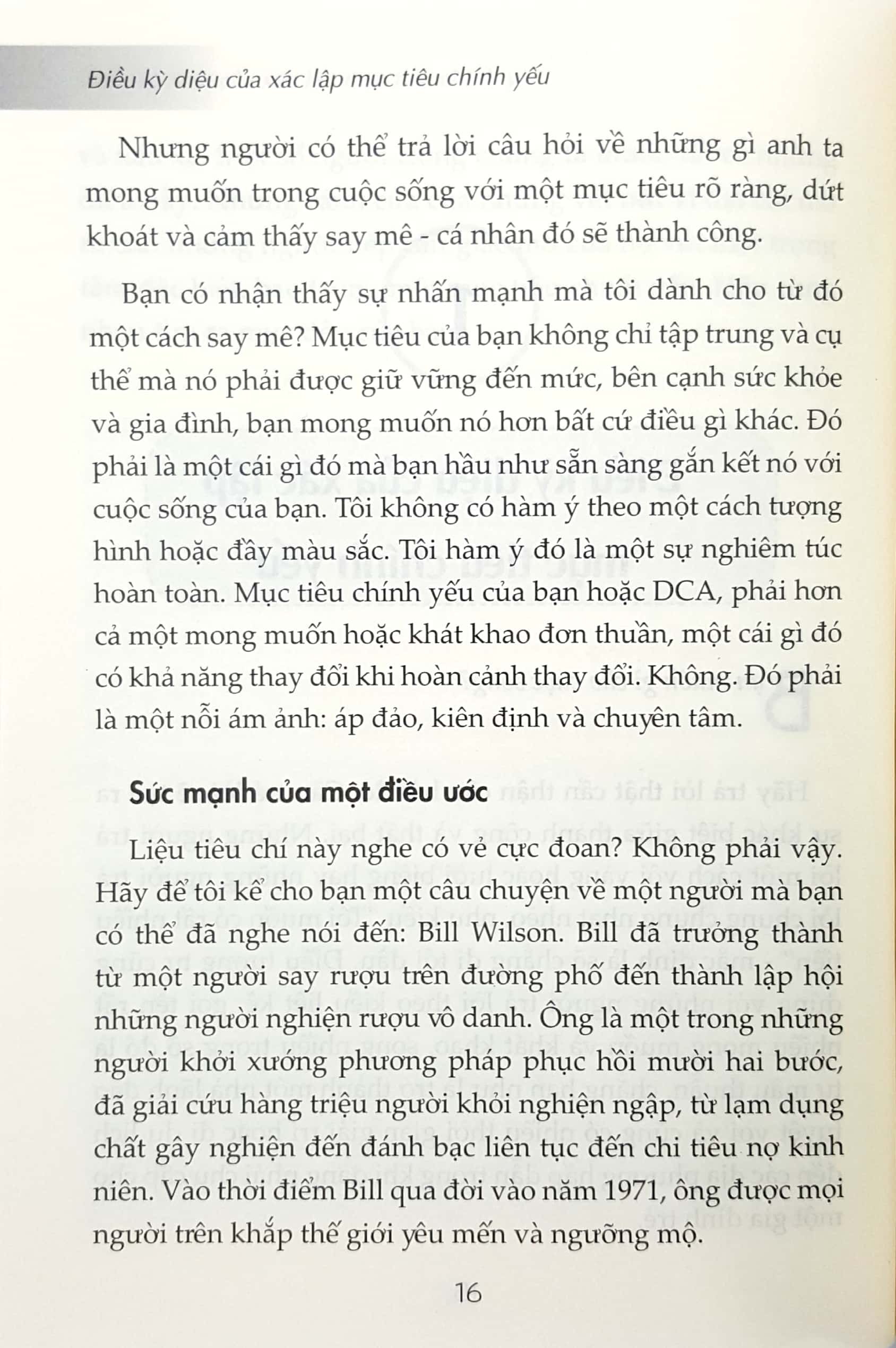 điều kỳ diệu của xác lập mục tiêu chính yếu