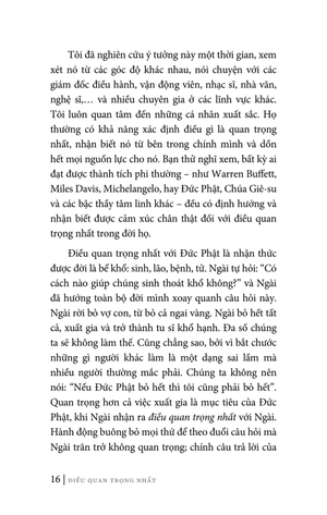 điều quan trọng nhất