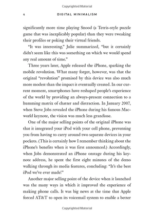 digital minimalism: choosing a focused life in a noisy world