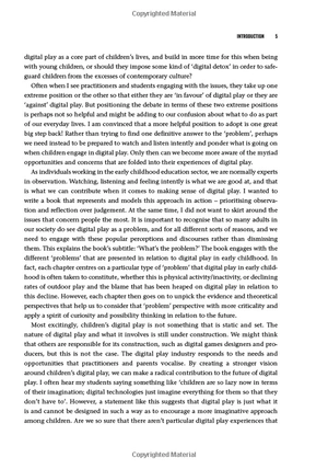 digital play in early childhood: what's the problem?