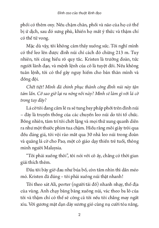 đỉnh cao của thuật lãnh đạo - những bài học lãnh đạo từ độ cao 5.895 m