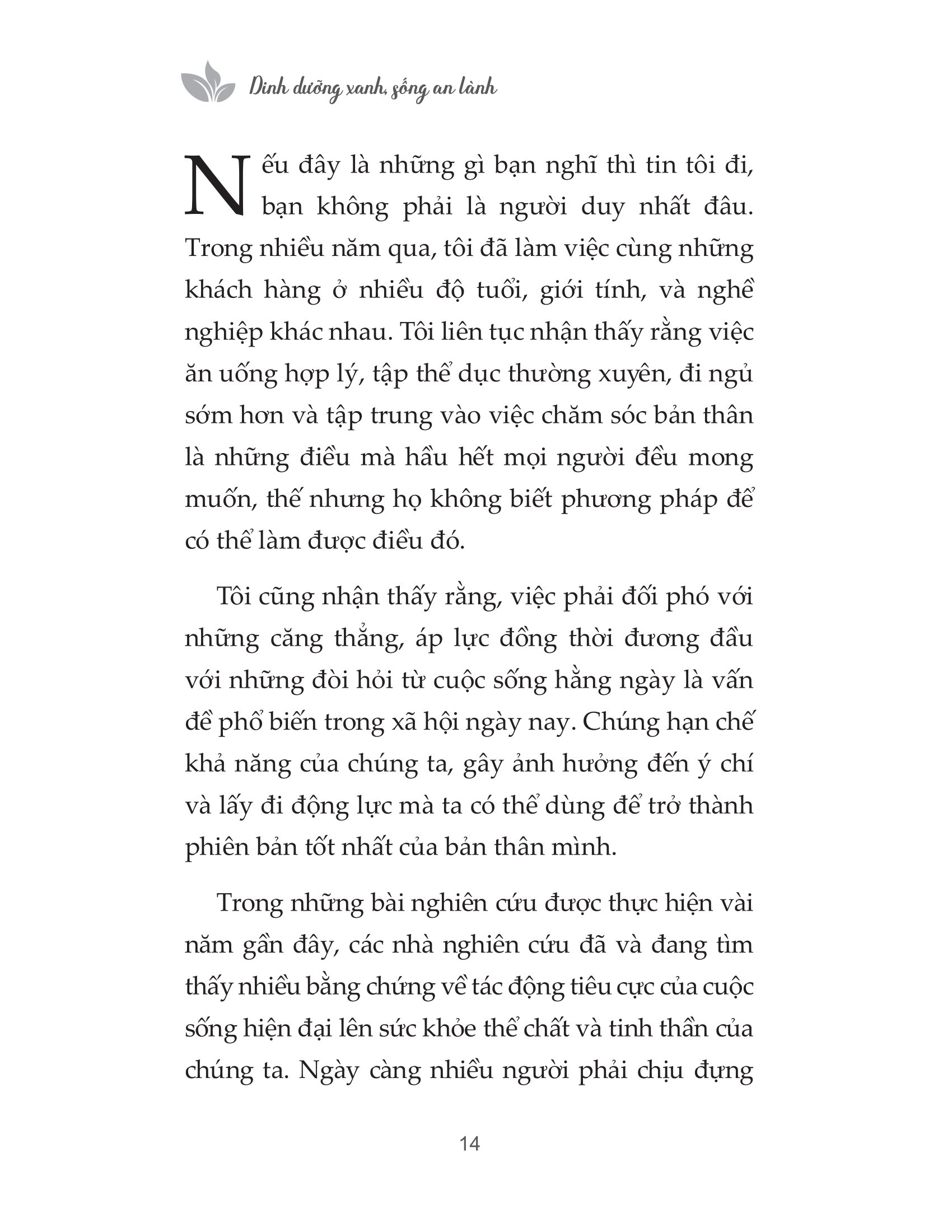 dinh dưỡng xanh sống an lành