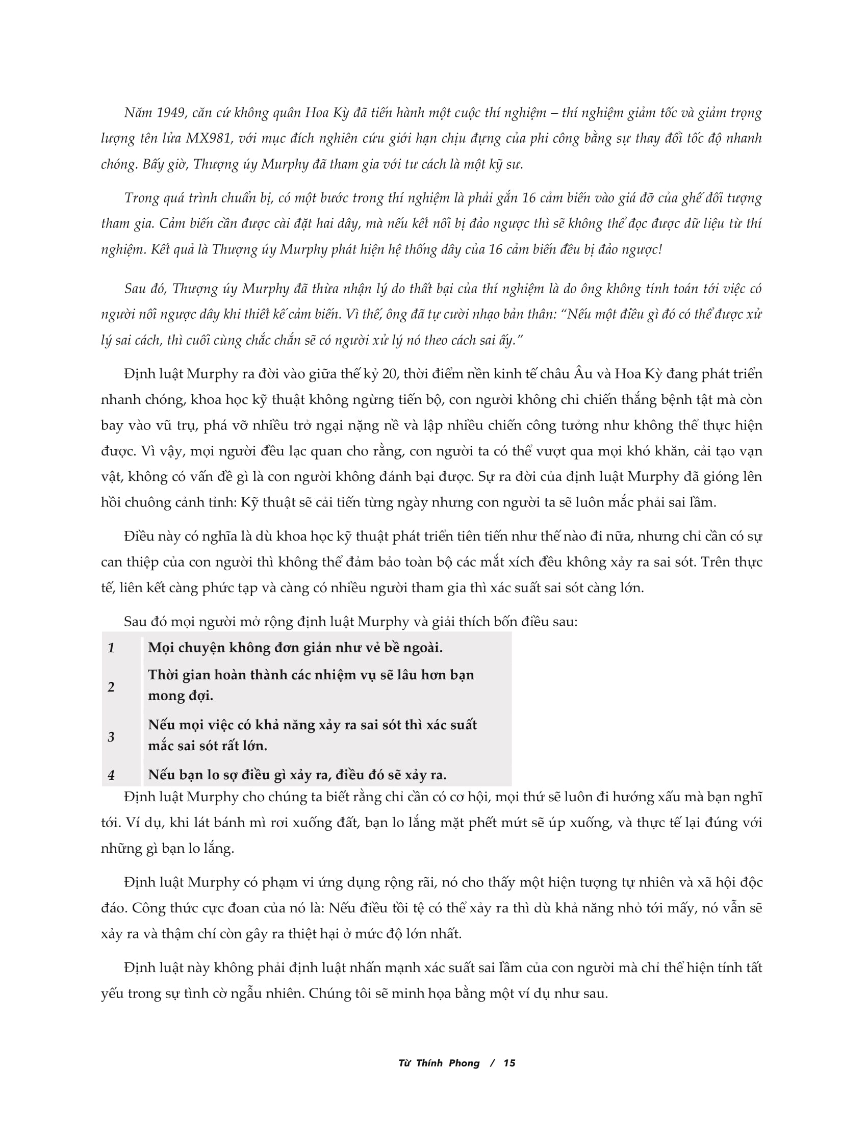 định luật murphy - mọi bí mật tâm lý thao túng cuộc đời bạn