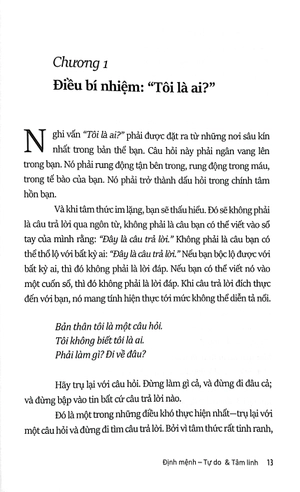 định mệnh tự do và tâm linh - hành trình đích thực của cuộc đời