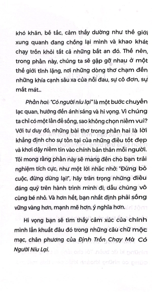 đinh trốn chạy mà có người níu lại