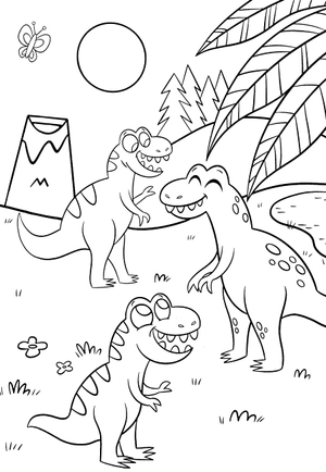 dino colouring