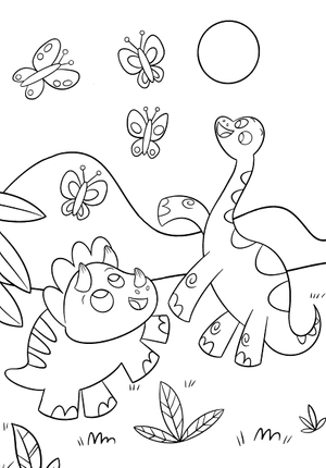 dino colouring
