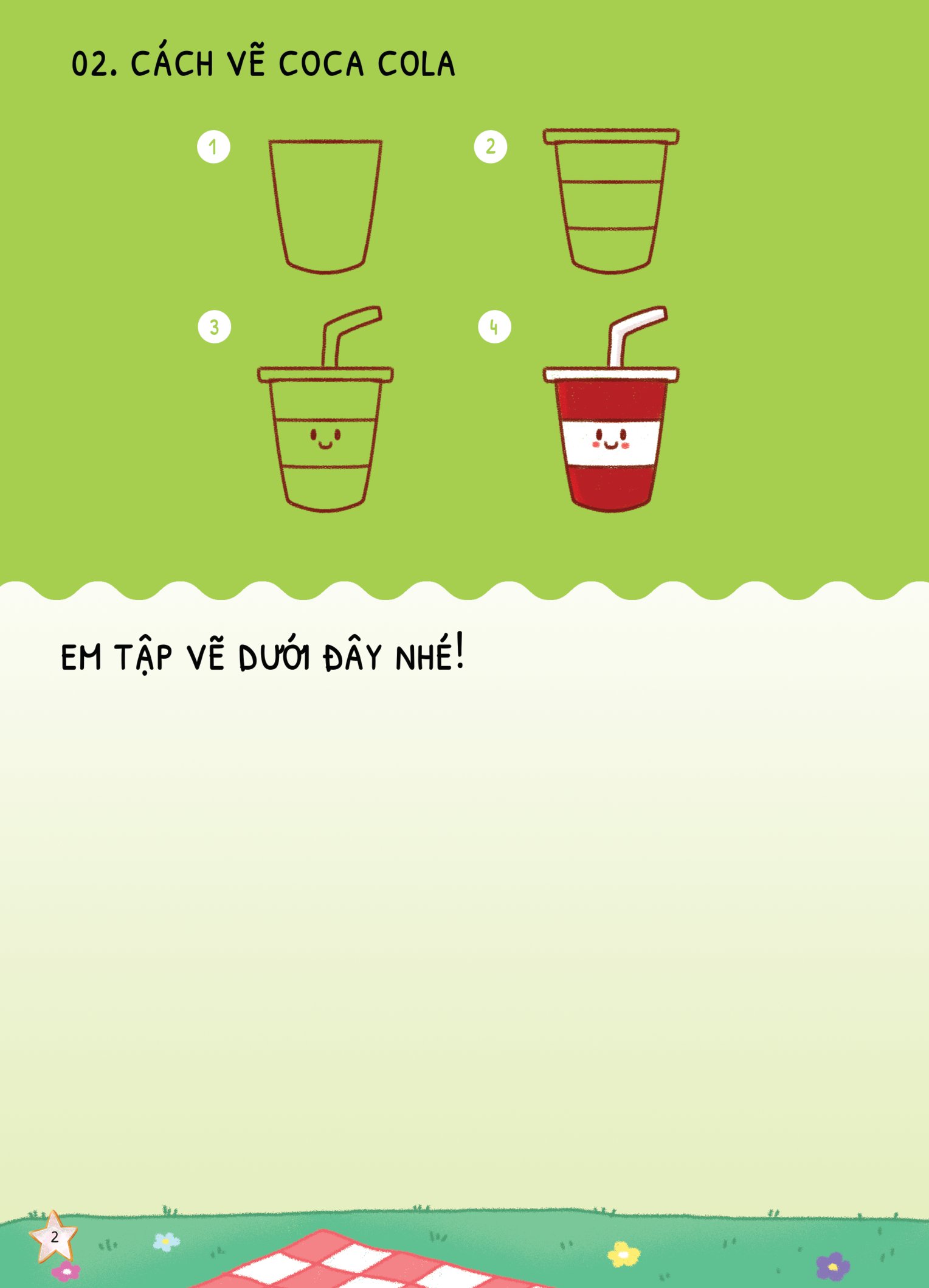 dino tập vẽ - 4 bước vẽ đơn giản - đồ ăn