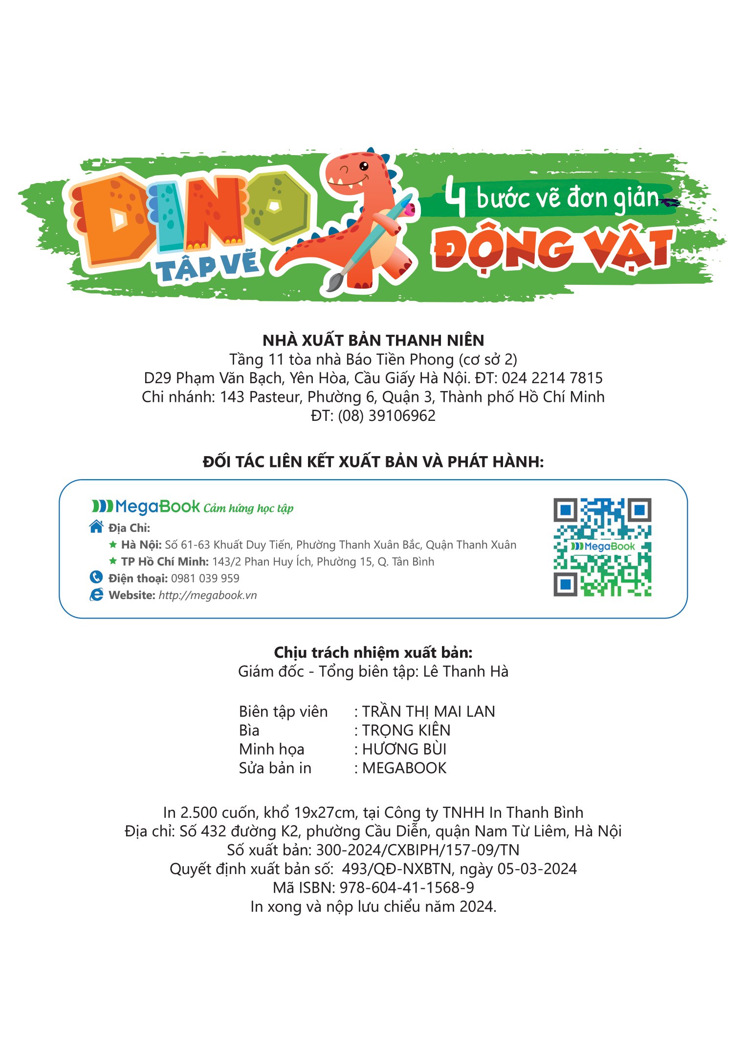 dino tập vẽ - 4 bước vẽ đơn giản - động vật