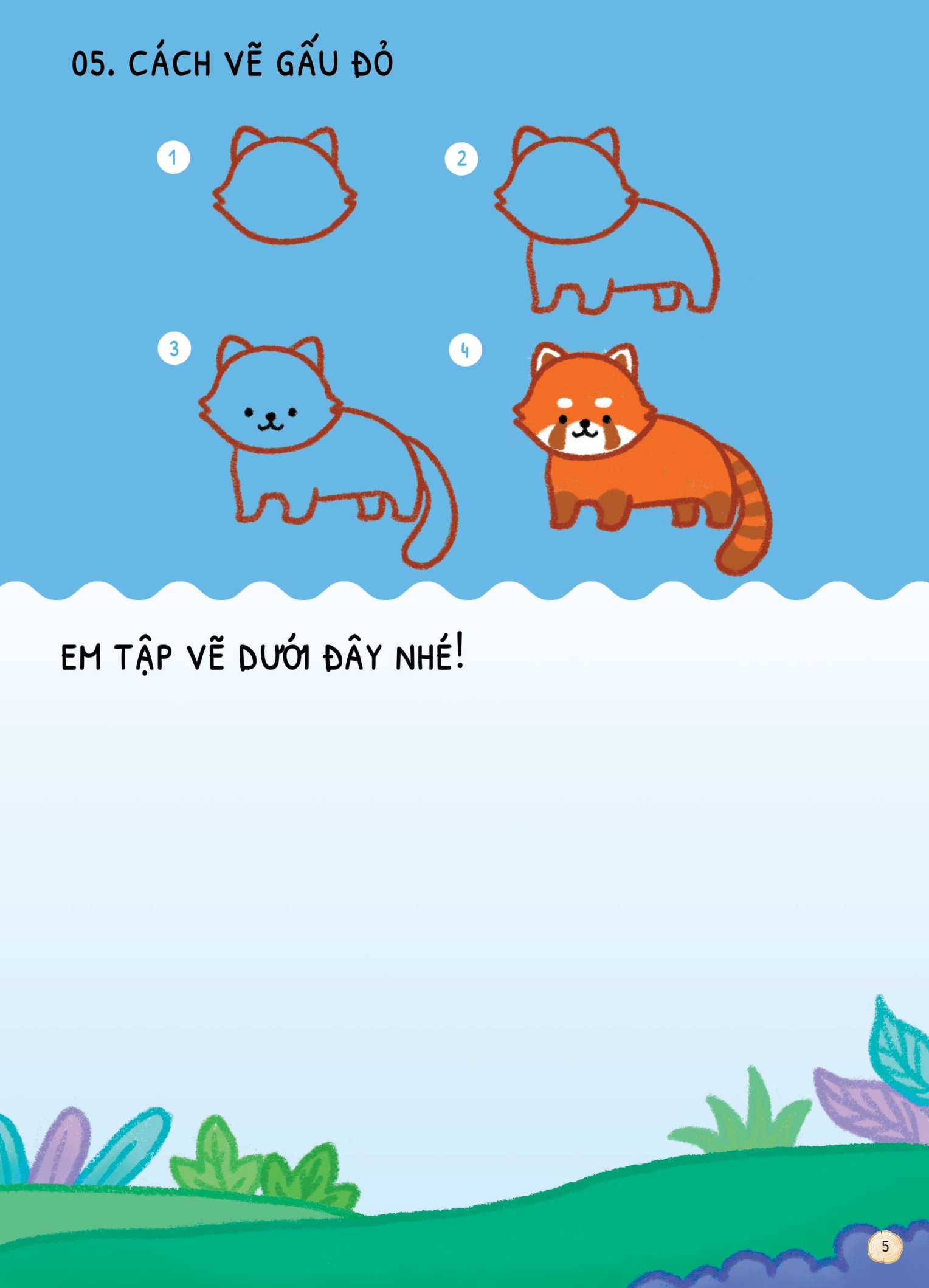 dino tập vẽ - 4 bước vẽ đơn giản - động vật