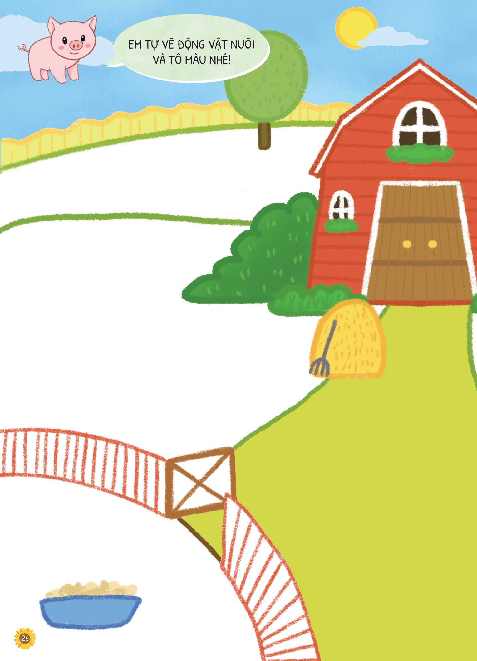 dino tập vẽ - 4 bước vẽ đơn giản - động vật nuôi