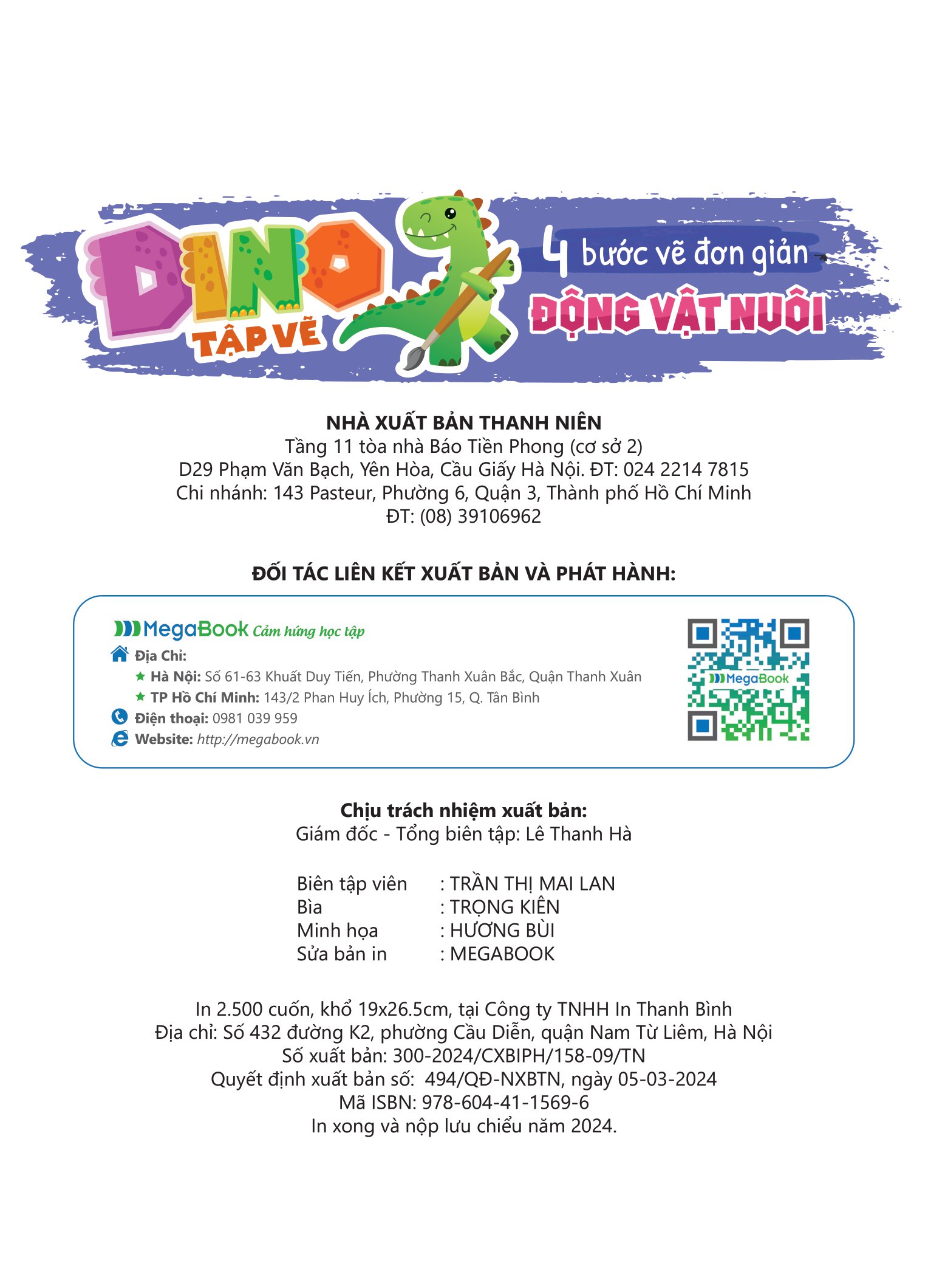 dino tập vẽ - 4 bước vẽ đơn giản - động vật nuôi