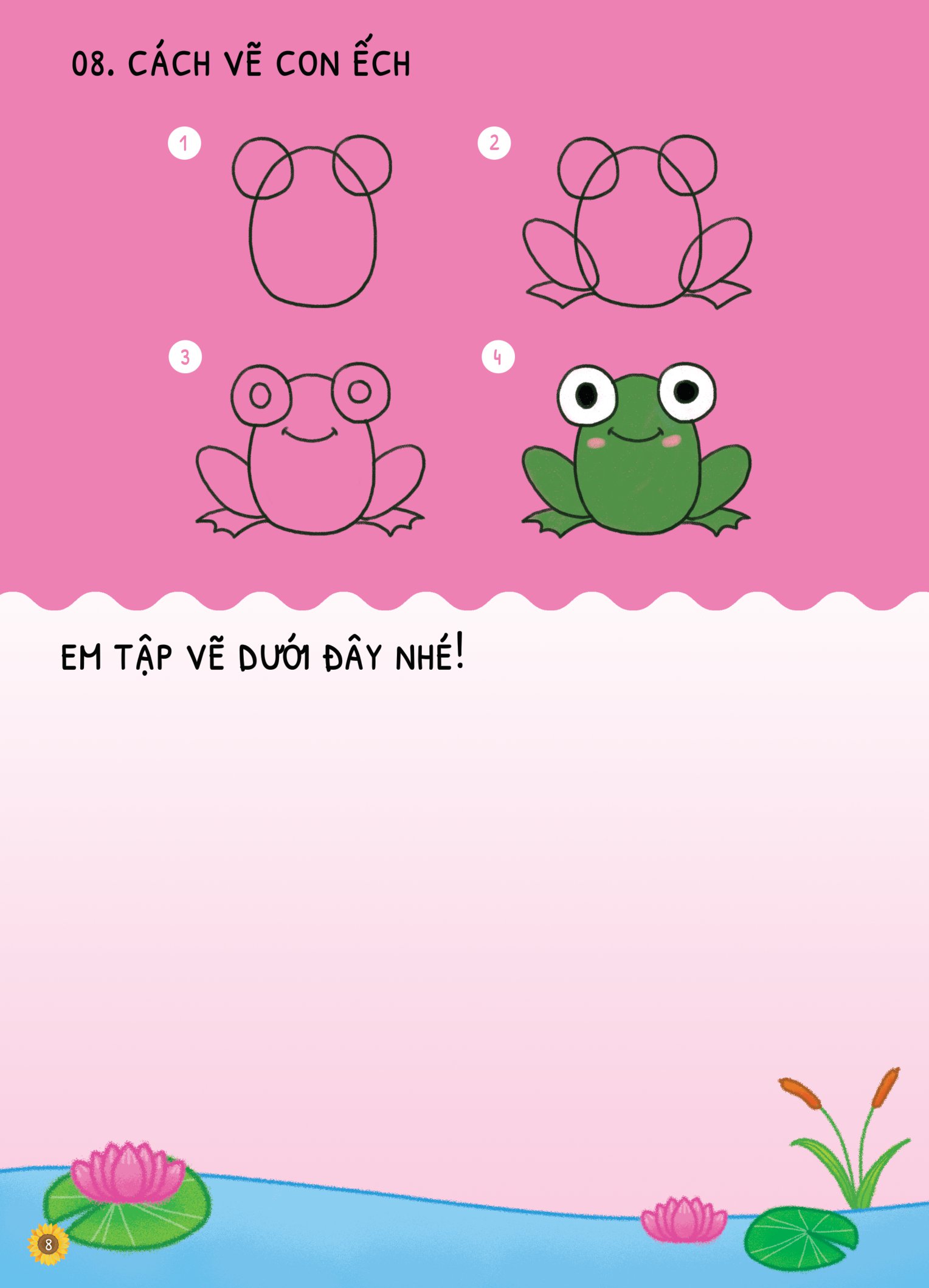 dino tập vẽ - 4 bước vẽ đơn giản - động vật nuôi