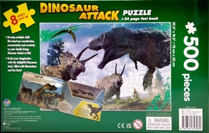 dinosaur attack- jigsaw puzzle and fact book (500 pieces)