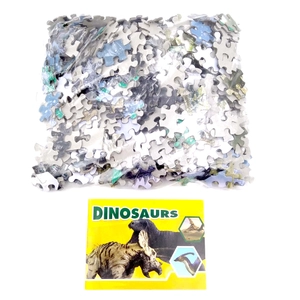 dinosaur attack- jigsaw puzzle and fact book (500 pieces)