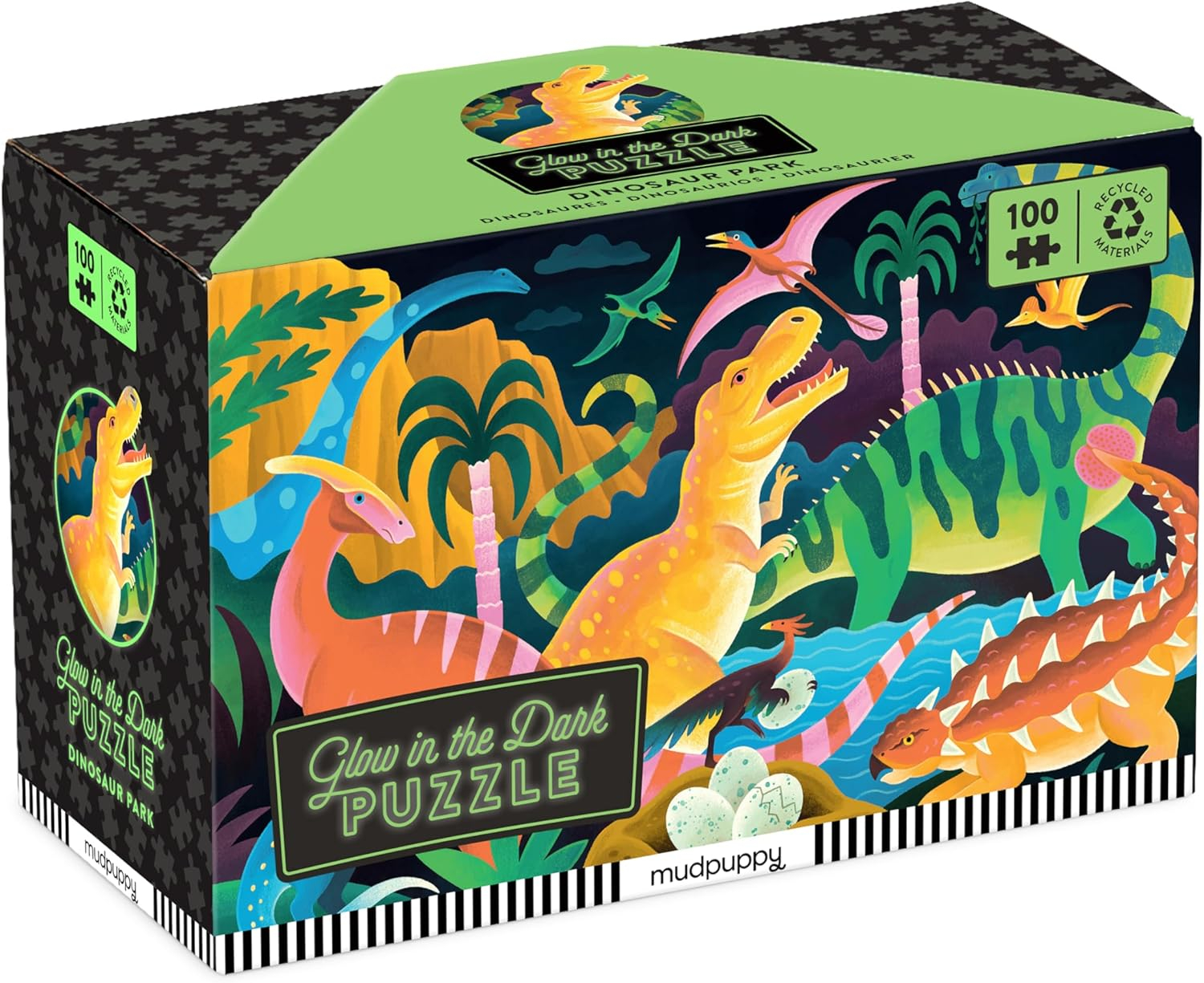 Dinosaur Park 100 Piece Glow In The Dark Puzzle