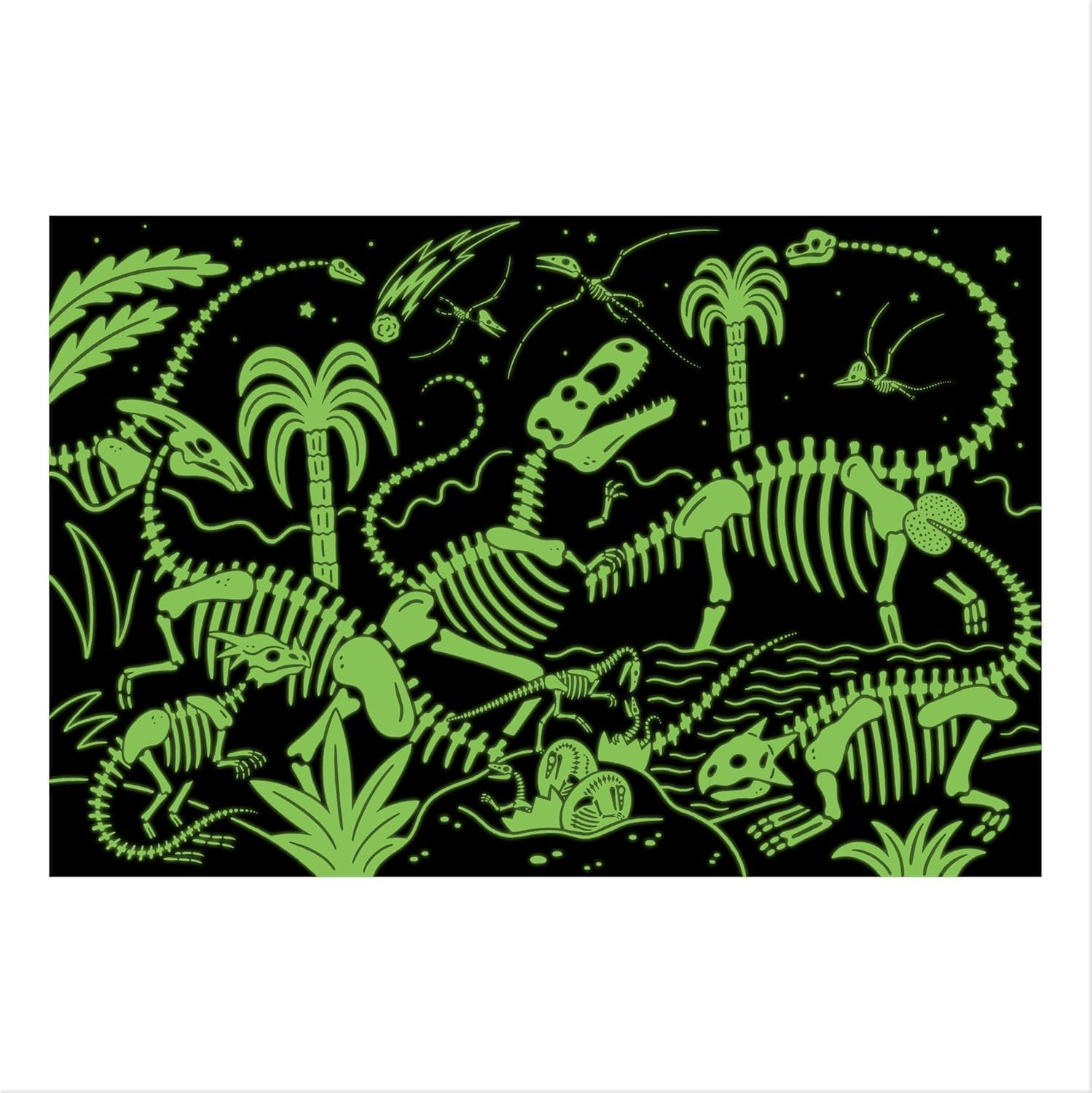 Dinosaur Park 100 Piece Glow In The Dark Puzzle