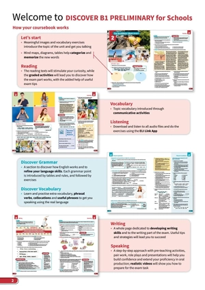 discover b1 preliminary for schools - studentℹs book & workbook - digital book downloadable audio files