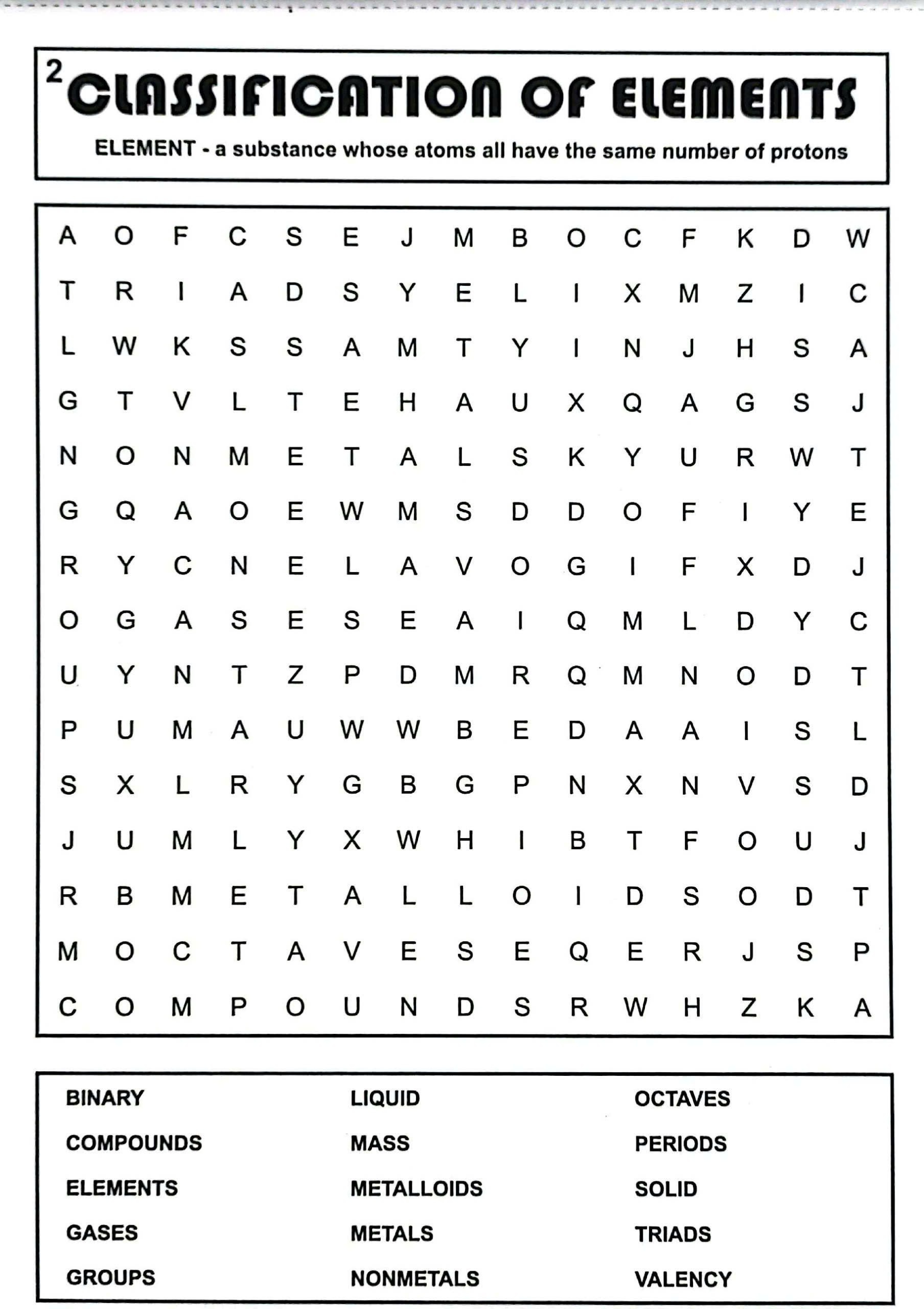 Discover Chemistry – Wordsearch Puzzle Book