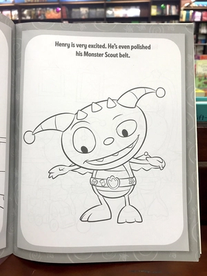 disney junior henry hugglemonster huggletastic colouring