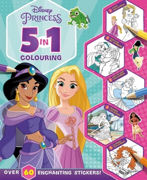 disney princess - 5 in 1 colouring