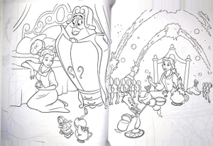 disney princess - beauty and the beast - colouring book