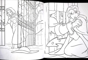 disney princess - beauty and the beast - colouring book