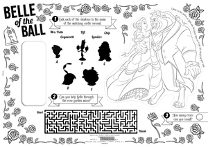 disney princess - tear-off activity placemats