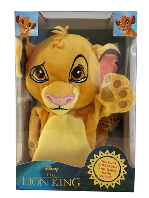 disney the lion king book and hand puppet