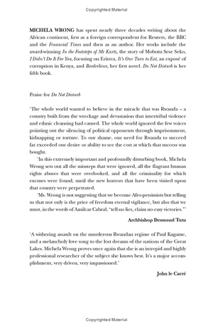 do not disturb: the story of a political murder and an african regime gone bad