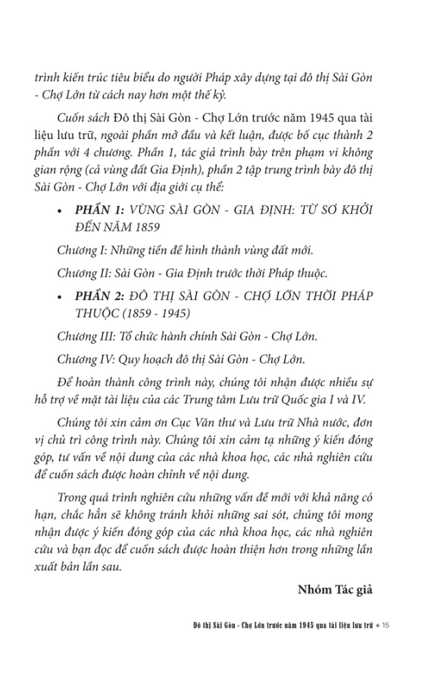 đô thị sài gòn chợ lớn trước năm 1945 qua tài liệu lưu trữ