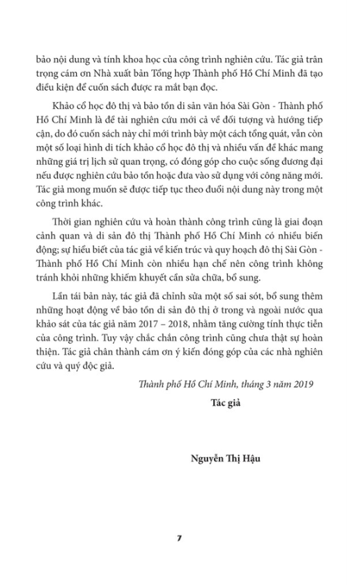 đô thị sài gòn - thành phố hồ chí minh - khảo cổ học và bảo tồn di sản (tái bản 2019)