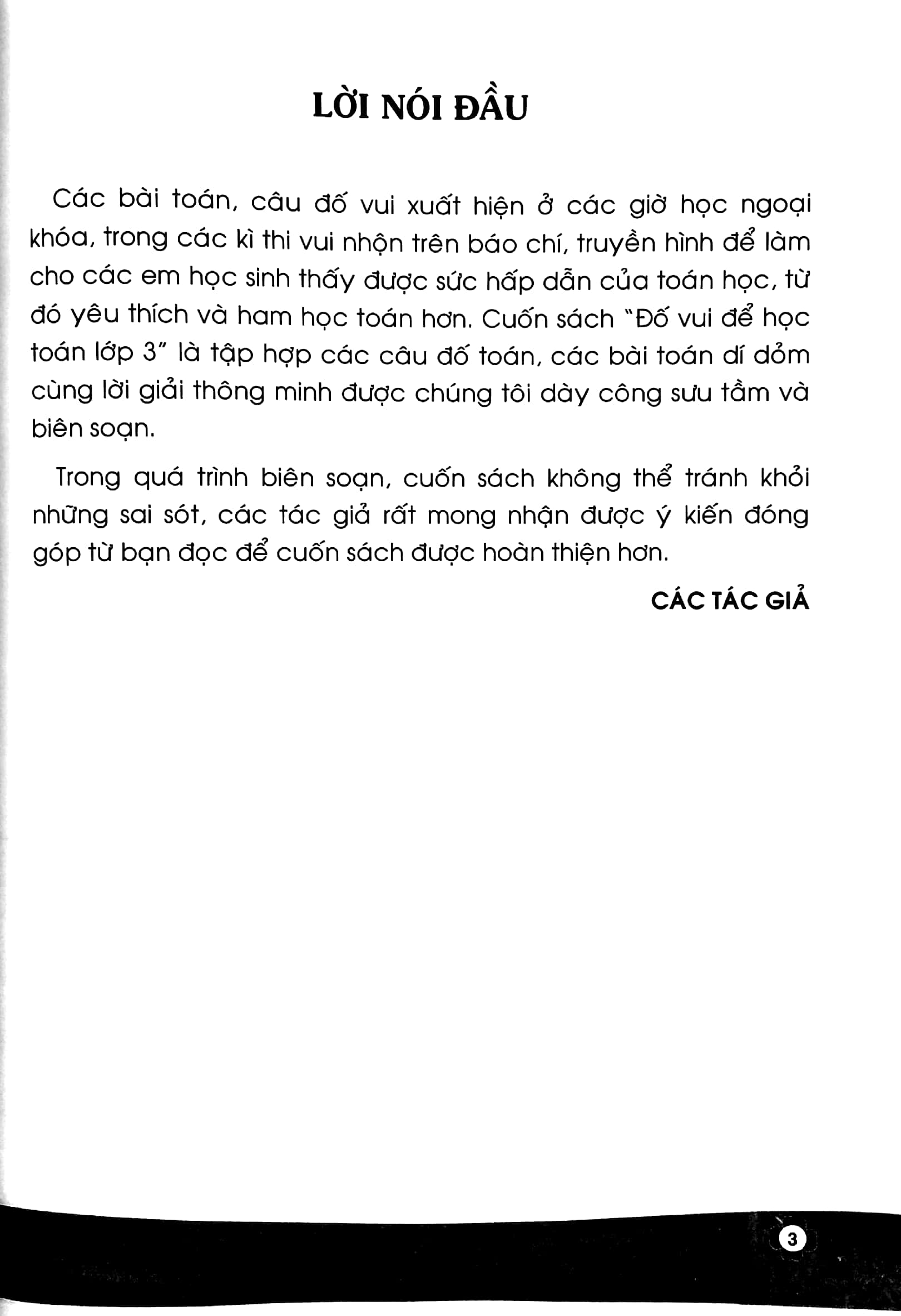 đố vui để học toán lớp 3