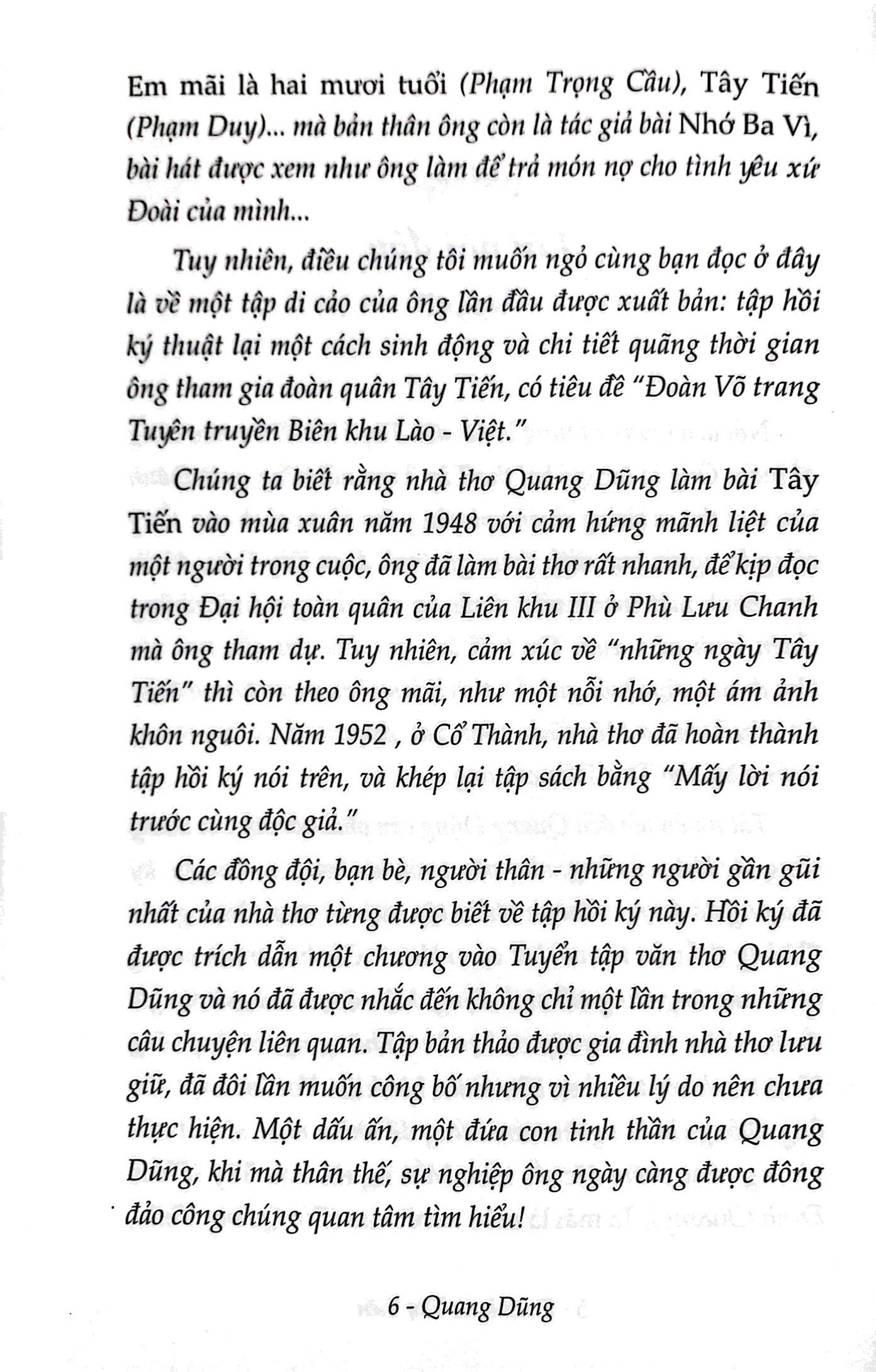 đoàn binh tây tiến - đoàn võ trang tuyên truyền biên khu lào - việt (tái bản 2022)