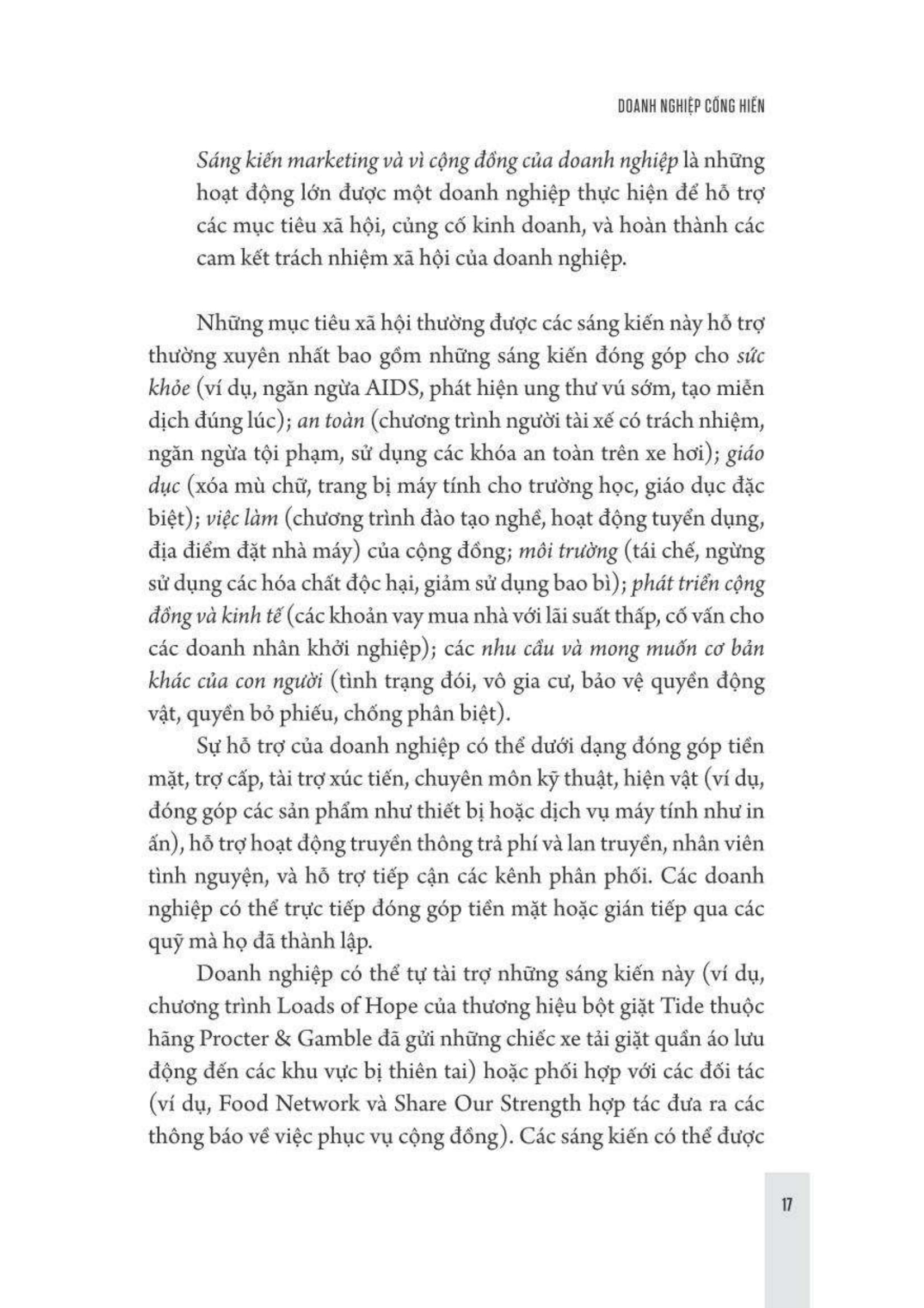 doanh nghiệp cống hiến