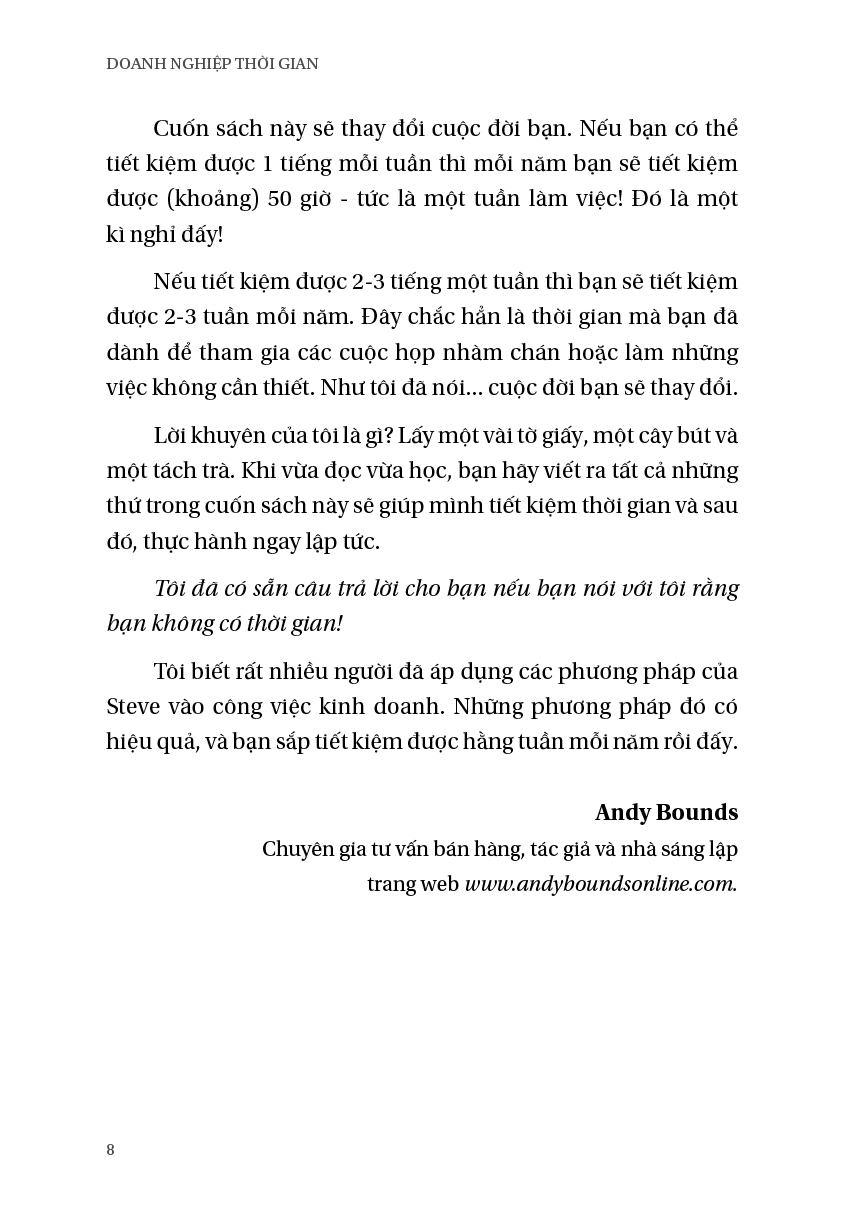 doanh nghiệp thời gian - biến sự hối hả thành lợi nhuận