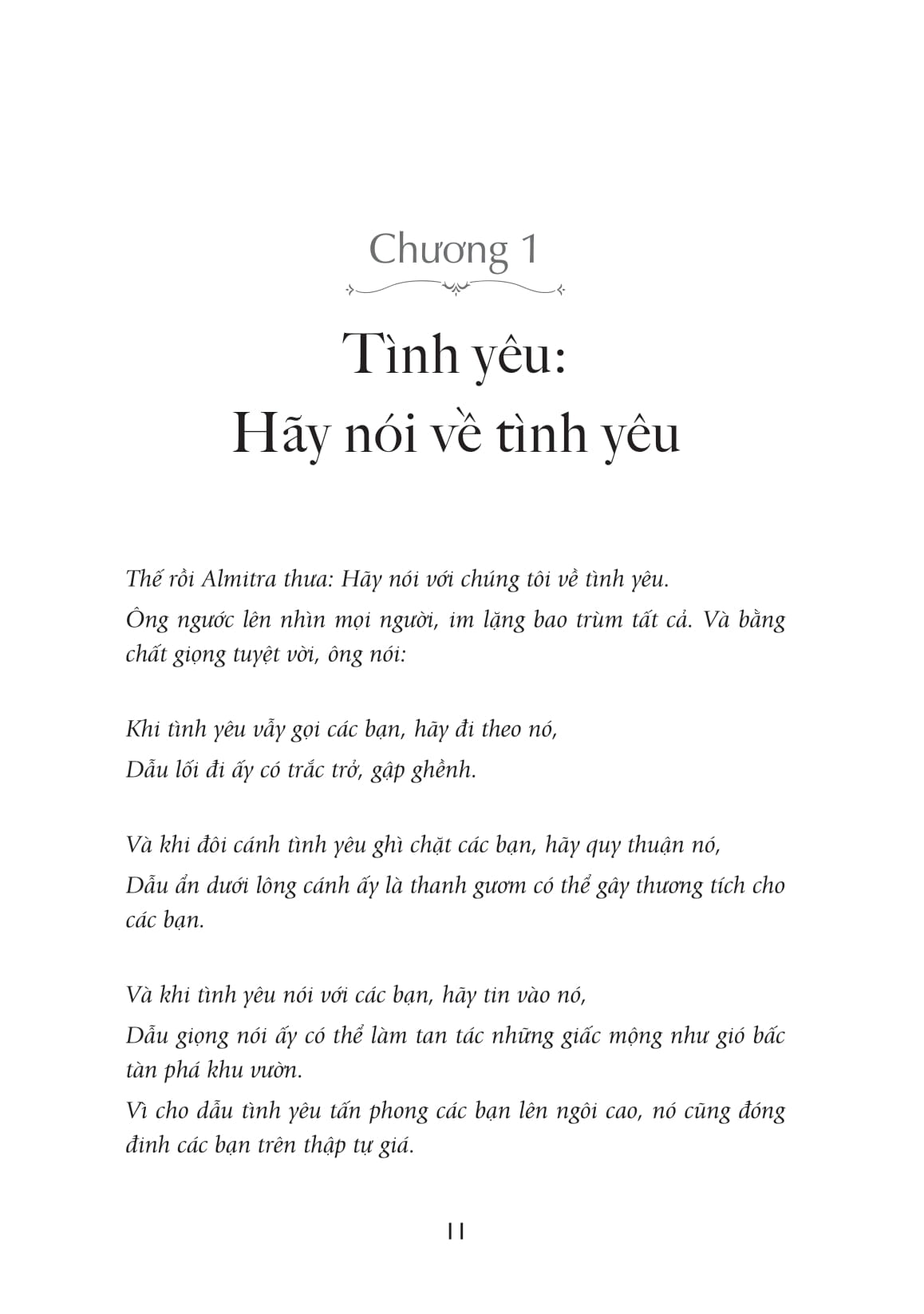 đọc ngôn sứ, nói về yêu