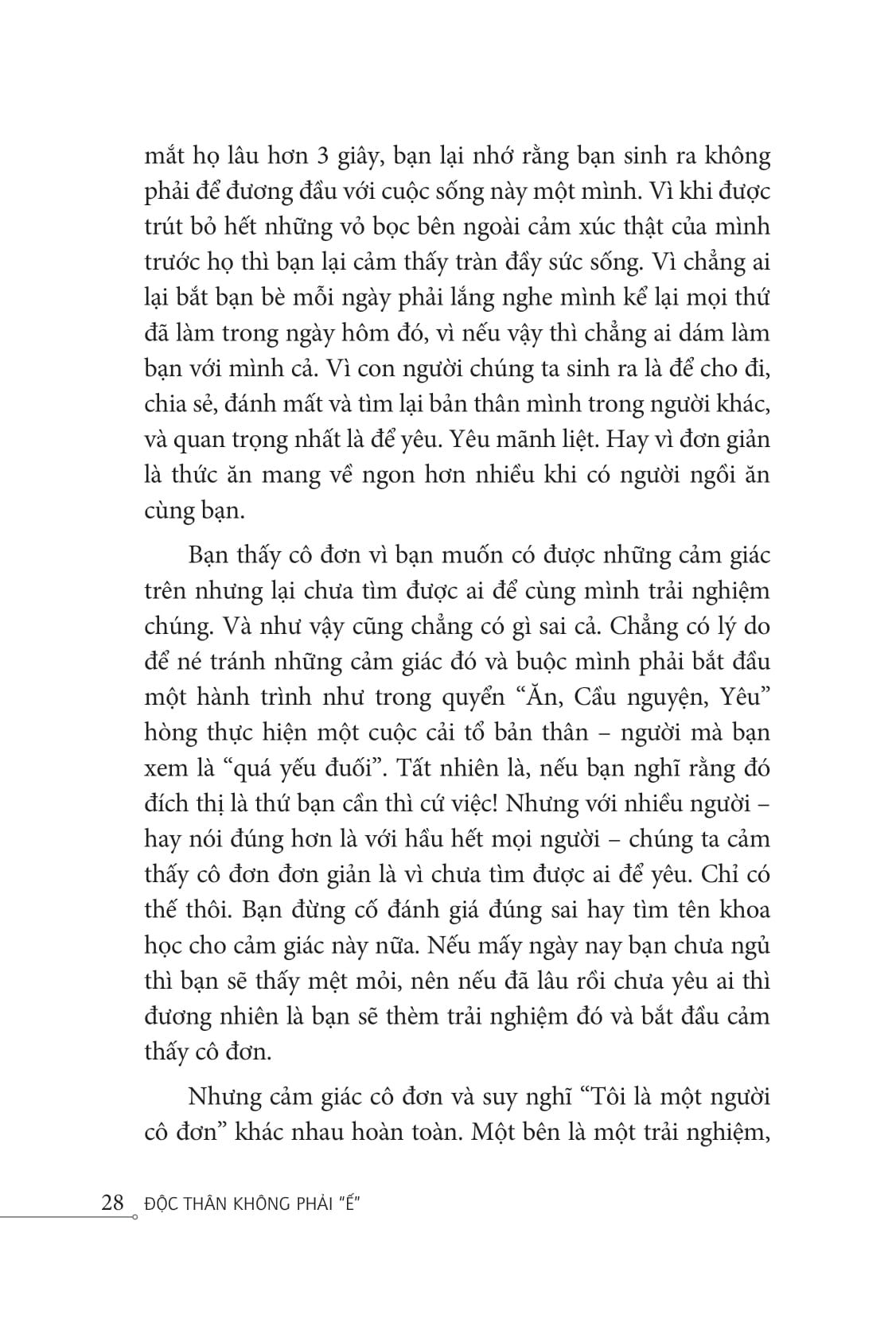 độc thân không phải "ế"