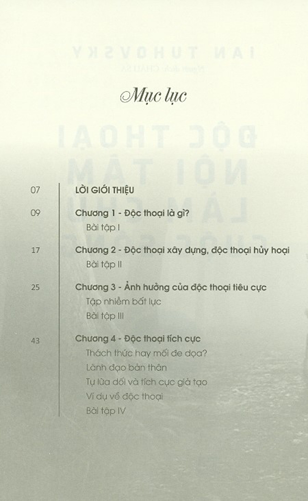 độc thoại nội tâm làm chủ cuộc sống