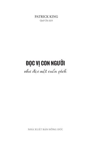 đọc vị con người như đọc một cuốn sách