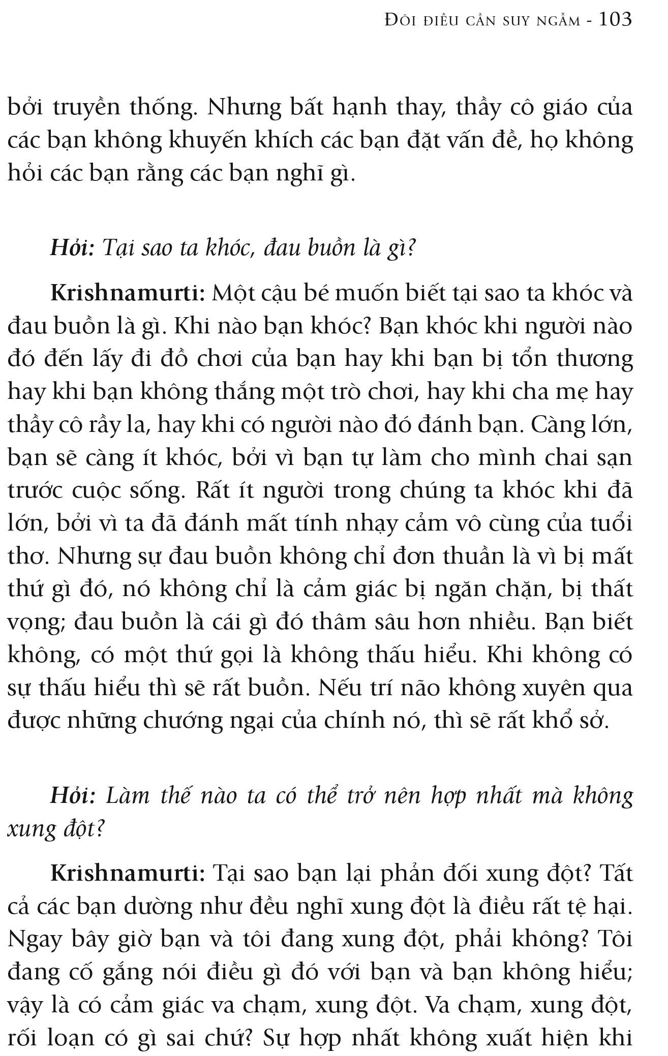 đôi điều cần suy ngẫm