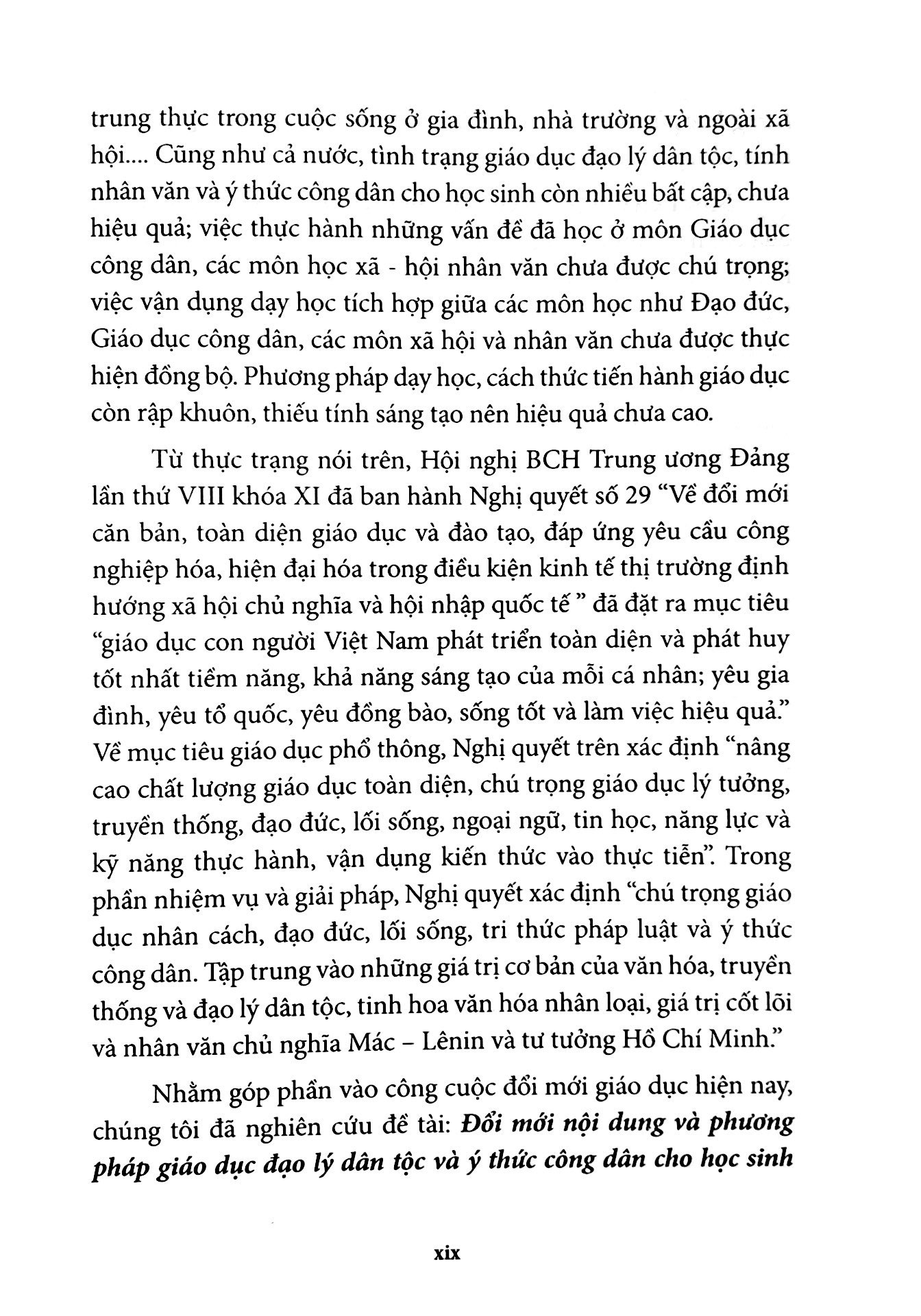 đổi mới giáo dục đạo lý dân tộc và ý thức công dân cho học sinh trung học phổ thông thành phố hồ chí minh qua dạy học các môn xã hội - nhân văn